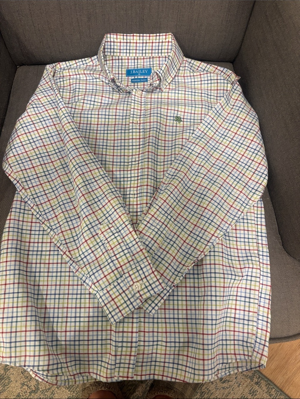 J. Bailey Boys' Multicolor Plaid Button-Down Shirt - White Base